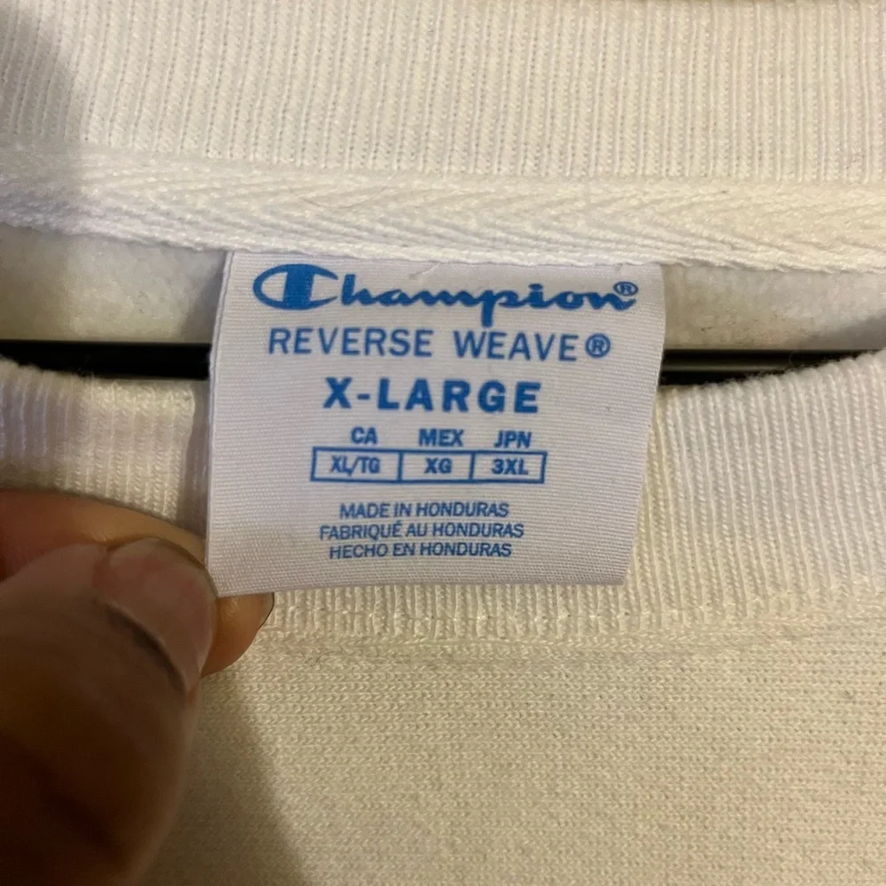 Men’s White Champion Crewneck - Picture 3 of 5